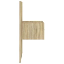 Berkfield Home Bed Headboard with Cabinets Sonoma Oak Engineered Wood in Brown - thumbnail 5