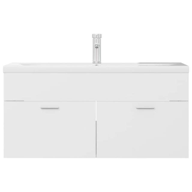 Berkfield Home Sink Cabinet with Built-in Basin White Engineered Wood - image 1