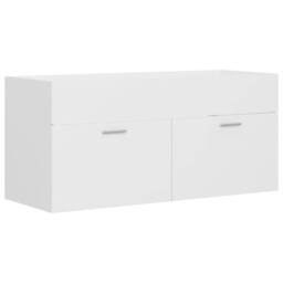 Berkfield Home Sink Cabinet with Built-in Basin White Engineered Wood - thumbnail 8