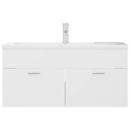 Berkfield Home Sink Cabinet with Built-in Basin White Engineered Wood
