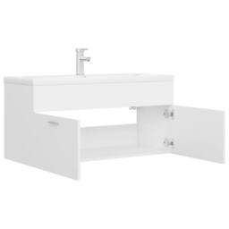 Berkfield Home Sink Cabinet with Built-in Basin White Engineered Wood - thumbnail 5