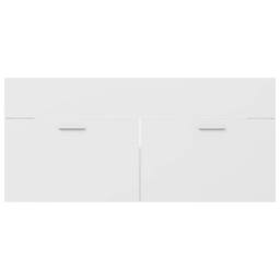 Berkfield Home Sink Cabinet with Built-in Basin White Engineered Wood - thumbnail 9
