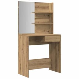 Berkfield Home Dressing Table Set Artisan Oak Engineered Wood in Brown - thumbnail 4