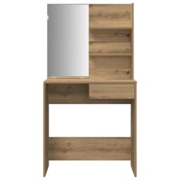 Berkfield Home Dressing Table Set Artisan Oak Engineered Wood in Brown - thumbnail 5