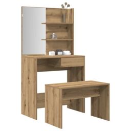 Berkfield Home Dressing Table Set Artisan Oak Engineered Wood in Brown