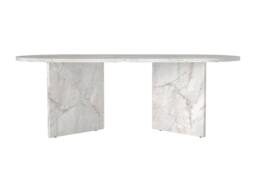 Vente-unique Coffee Table - White Marble Effect - TOPANIA - thumbnail 1