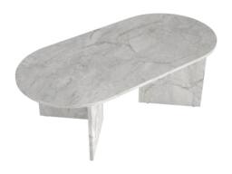Vente-unique Coffee Table - White Marble Effect - TOPANIA - thumbnail 6