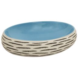 Berkfield Home Countertop Basin Multicolour Oval 59x40x15 cm Ceramic in Blue - Size: 59 x 40 x 15 cm - thumbnail 2