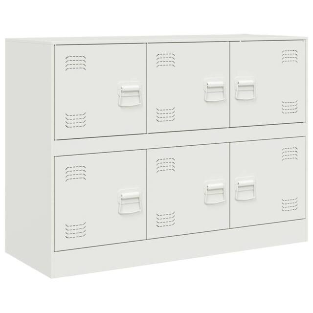 Berkfield Home Sideboard White 99x39x73 cm Steel - Size: 99 x 39 x 73 cm - image 1