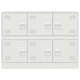Berkfield Home Sideboard White 99x39x73 cm Steel - Size: 99 x 39 x 73 cm - thumbnail 6