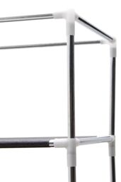 H&O Direct 10-Tier Shoe Cabinet with Roll-Up Door in Black - thumbnail 6