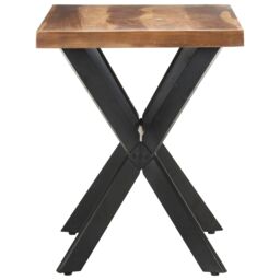 Berkfield Home Dining Table 120x60x75 cm Solid Wood with Honey Finish in Brown - Size: 120 x 60 x 75 cm - thumbnail 3