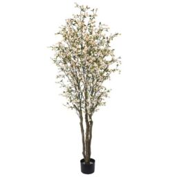 Leaf Artificial Cherry Blossom Tree with 1206 Flowers 210cm Fire Retardant in Green - thumbnail 1