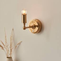 Netlighting Burley Rechargeable Yellow Wall Light Jade Fabric Ikat Shade 16cm - thumbnail 5