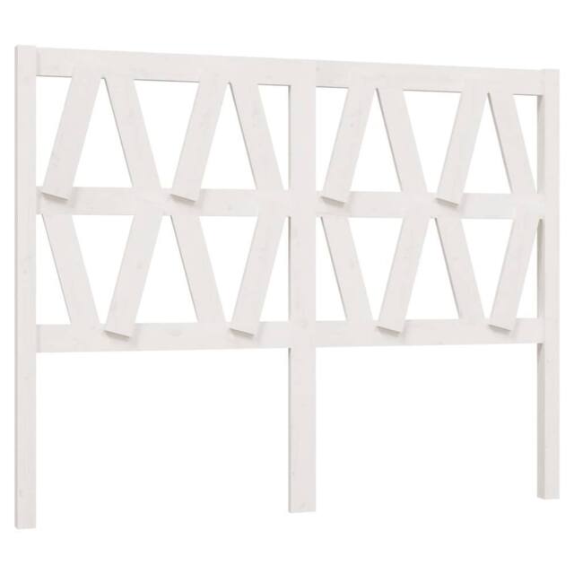 Berkfield Home Bed Headboard White 126x4x100 cm Solid Wood Pine - Size: 126 x 4 x 100 cm - image 1