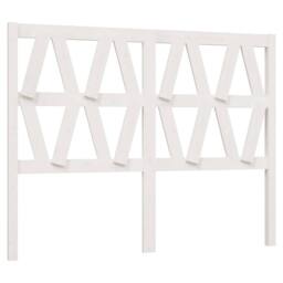 Berkfield Home Bed Headboard White 126x4x100 cm Solid Wood Pine - Size: 126 x 4 x 100 cm - thumbnail 1