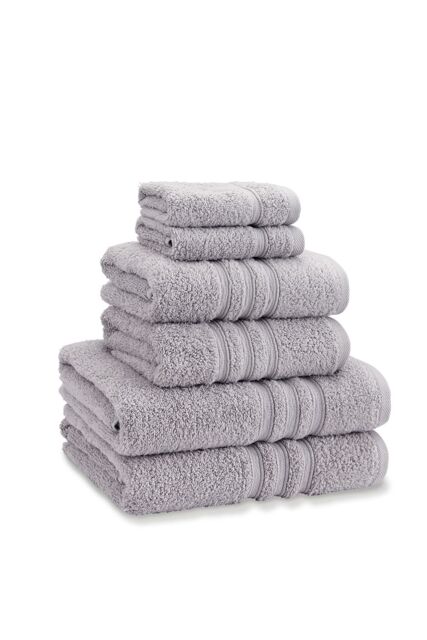Catherine Lansfield Zero Twist Cotton 6 Piece Towel Bale in Silver - image 1