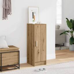 Berkfield Home Shoe Cabinet Old Wood 32x35x92 cm Engineered Wood in Brown - Size: 32 x 35 x 92 cm - thumbnail 2