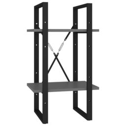Berkfield Home 5-Tier Book Cabinet Grey 40x30x175 cm Engineered Wood - Size: 40 x 30 x 175 cm - thumbnail 4