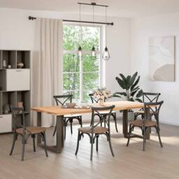 Berkfield Home Dining Table Legs T-Shaped¬†2 pcs Natural Steel 70x35x(72-73) cm Steel in Bronze