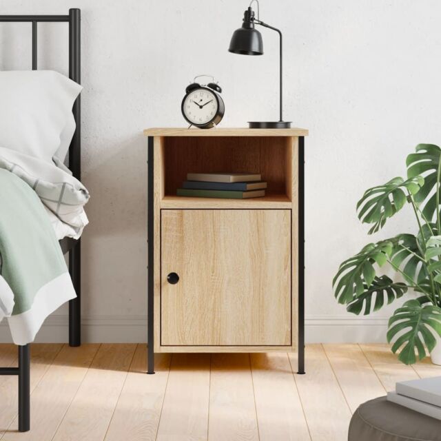 Berkfield Home Bedside Cabinet Sonoma Oak 40x42x60 cm Engineered Wood in Brown - Size: 40 x 42 x 60 cm - image 1
