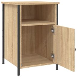 Berkfield Home Bedside Cabinet Sonoma Oak 40x42x60 cm Engineered Wood in Brown - Size: 40 x 42 x 60 cm - thumbnail 6