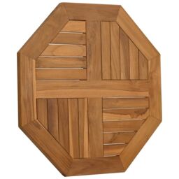 Berkfield Home Table Top 60x60x2.5 cm Octagonal Solid Wood Teak in Brown - thumbnail 3
