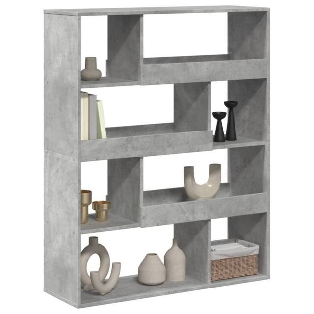 Berkfield Home Classic Bookcase Concrete Grey 100x33x125.5 cm Engineered Wood - image 1