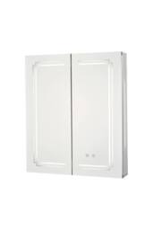 Living and Home Wall-mounted Bathroom Mirror Cabinet with Led Lights in Silver - thumbnail 4