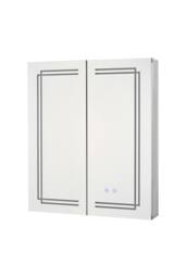 Living and Home Wall-mounted Bathroom Mirror Cabinet with Led Lights in Silver - thumbnail 5