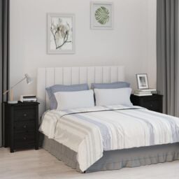 Berkfield Home Bedside Cabinets 2 pcs Black 40x35x61.5 cm Solid Wood Pine