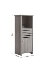 Living and Home Modern Wooden Freestanding Bathroom Cabinet in Grey - thumbnail 6