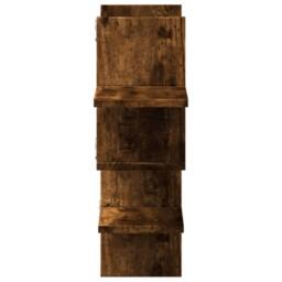Berkfield Home Wall Shelf Smoked Oak 124.5x18x60.5 cm Engineered Wood in Brown - thumbnail 5
