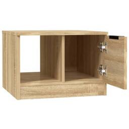 Berkfield Home Coffee Table Sonoma Oak 50x50x36 cm Engineered Wood in Light Brown - Size: 50 x 50 x 36 cm - thumbnail 6