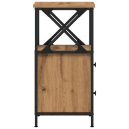 Berkfield Home Bedside Cabinet Artisan Oak 34x35.5x70 cm Engineered Wood in Brown - thumbnail 5