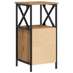 Berkfield Home Bedside Cabinet Artisan Oak 34x35.5x70 cm Engineered Wood in Brown - thumbnail 6