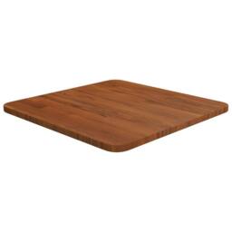 Berkfield Home Square Table Top Dark Brown 40x40x1.5cm Treated Solid Wood Oak - Size: 40x40x1.5 cm - thumbnail 2