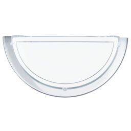 Loops Wall Light Colour Chrome Shade White Clear Glass Painted Bulb E27 1x60W