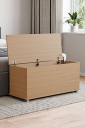 Home Discount Vida Designs Leon Versatile Storage Ottoman Bedroom Furniture in Brown - thumbnail 1