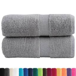 Berkfield Home Premium Soap Towels SOLUND 2pcs Grey 30x30cm 600gsm - thumbnail 3