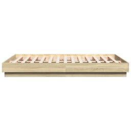 Berkfield Home Bed Frame without Mattress Sonoma Oak 120x200 cm in Brown - Size: Small Double - thumbnail 5