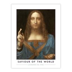 "Artery8 Leonardo Da Vinci Saviour Of The World Salvator Mundi Wall Art Print in Black - Size: W24"" x H32""" - thumbnail 1