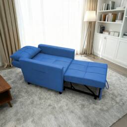 Alivio 3-in-1 Convertible Sofa Bed with Adjustable Backrest Pull-Out Sleeper in Blue - thumbnail 9