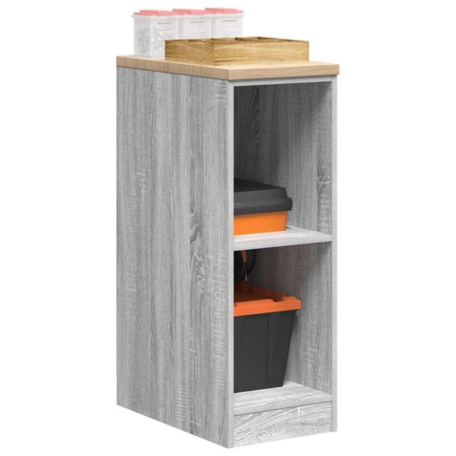 Berkfield Home Garage Storage Cabinet Grey Sonoma 30x51x85 cm Solid Wood Pine - Size: 30 x 51 x 85 cm - image 1