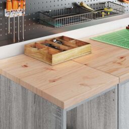 Berkfield Home Garage Storage Cabinet Grey Sonoma 30x51x85 cm Solid Wood Pine - Size: 30 x 51 x 85 cm - thumbnail 4
