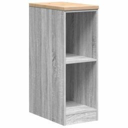Berkfield Home Garage Storage Cabinet Grey Sonoma 30x51x85 cm Solid Wood Pine - Size: 30 x 51 x 85 cm - thumbnail 2