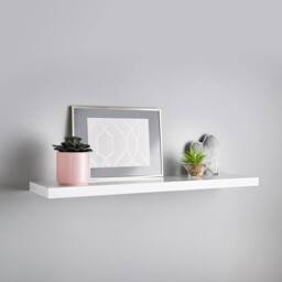 SPOT ON DEALZ 100cm Floating Shelf - White High Gloss Wall Mounted Shelf - thumbnail 3
