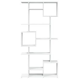 Berkfield Home Book Cabinet White 92x29x188 cm Engineered Wood - Size: 92 x 29 x 188 cm - thumbnail 5