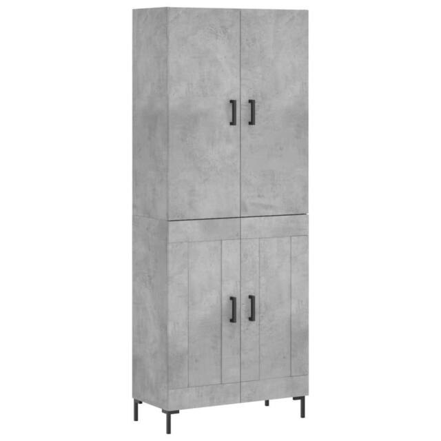 Berkfield Home Highboard Concrete Grey 69.5x34x180 cm Engineered Wood - image 1