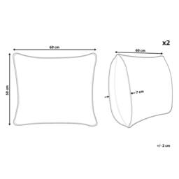 Wyld and Coco Set 2 White Microfibre Pillows Soft Hypoallergenic Side and Back - thumbnail 3